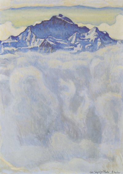 La Jungfrau au-dessus de la mer de brouillard - Ferdinand Hodler